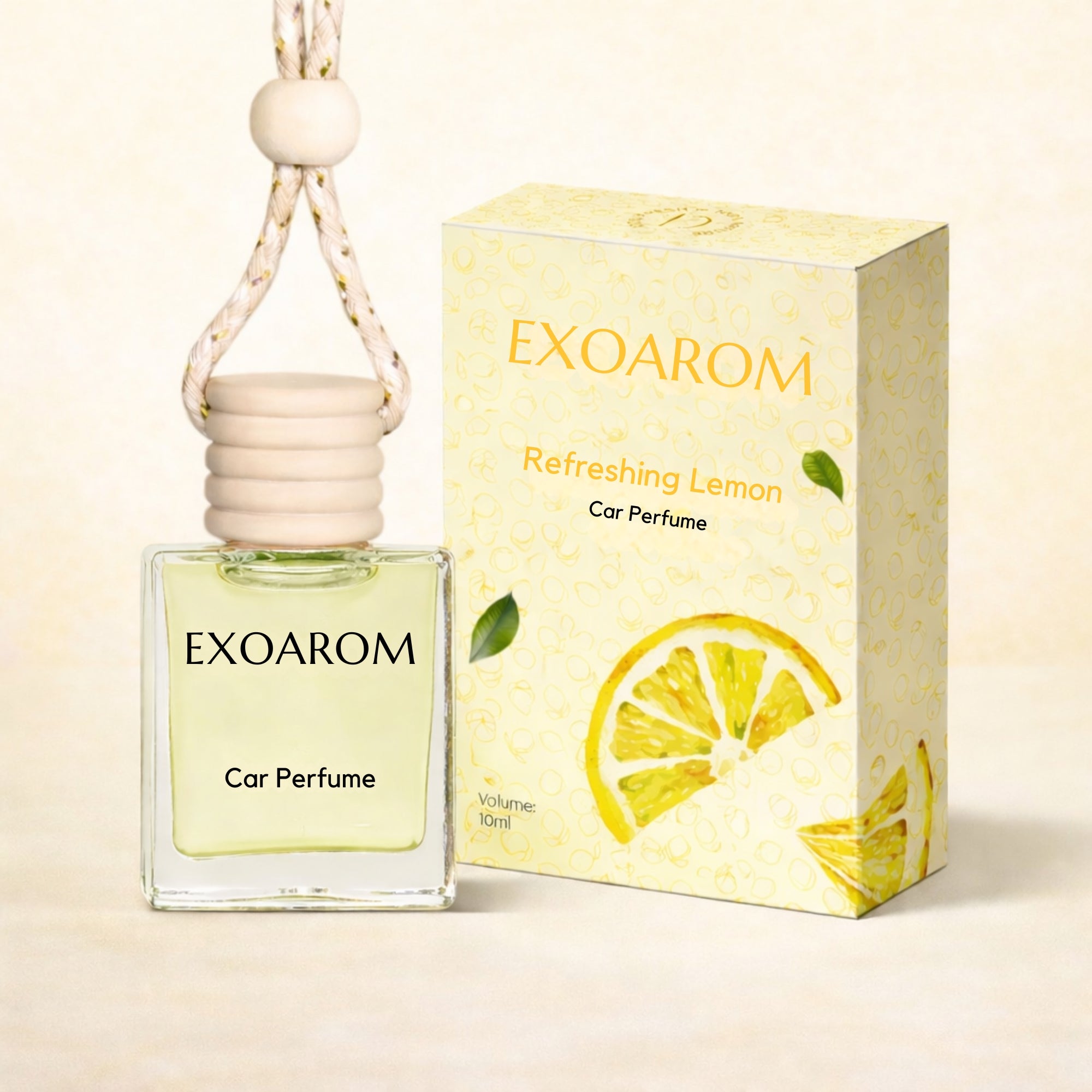 LEMON Air Freshner Hanging Pod Car perfume -10 ml
