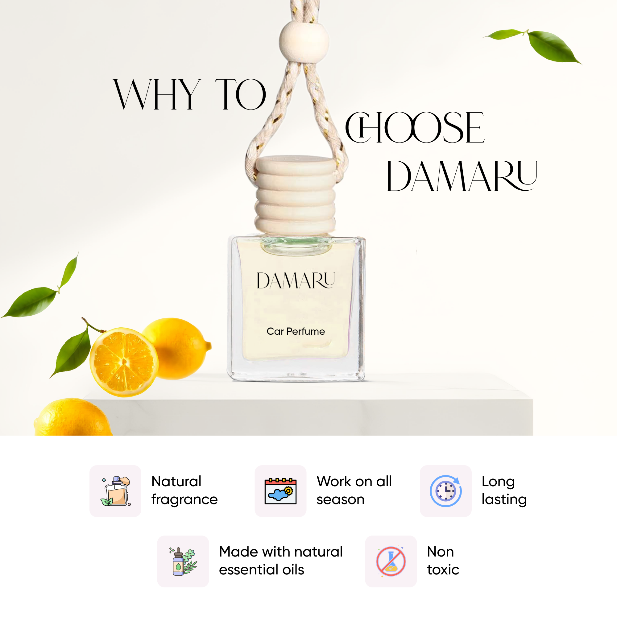 JASMINE Air Freshner Hanging Pod Car perfume -10 ml